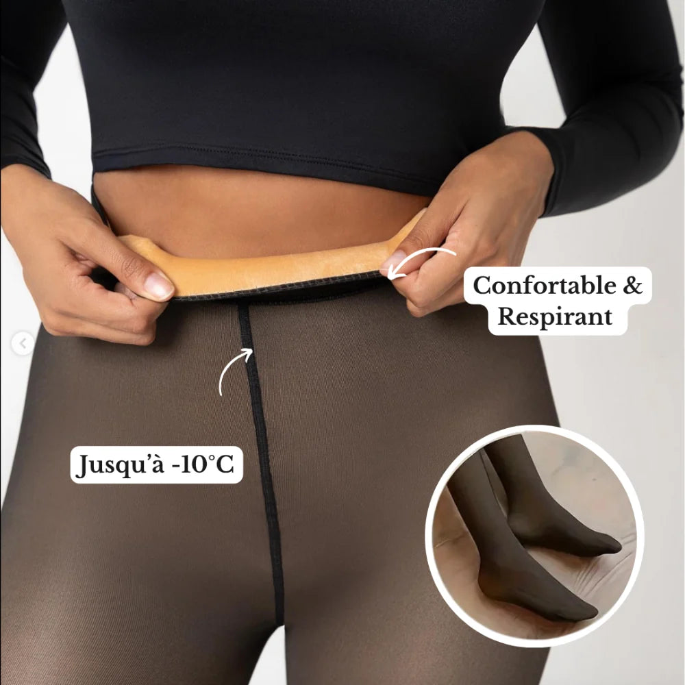 Collant polaire effet transparent
