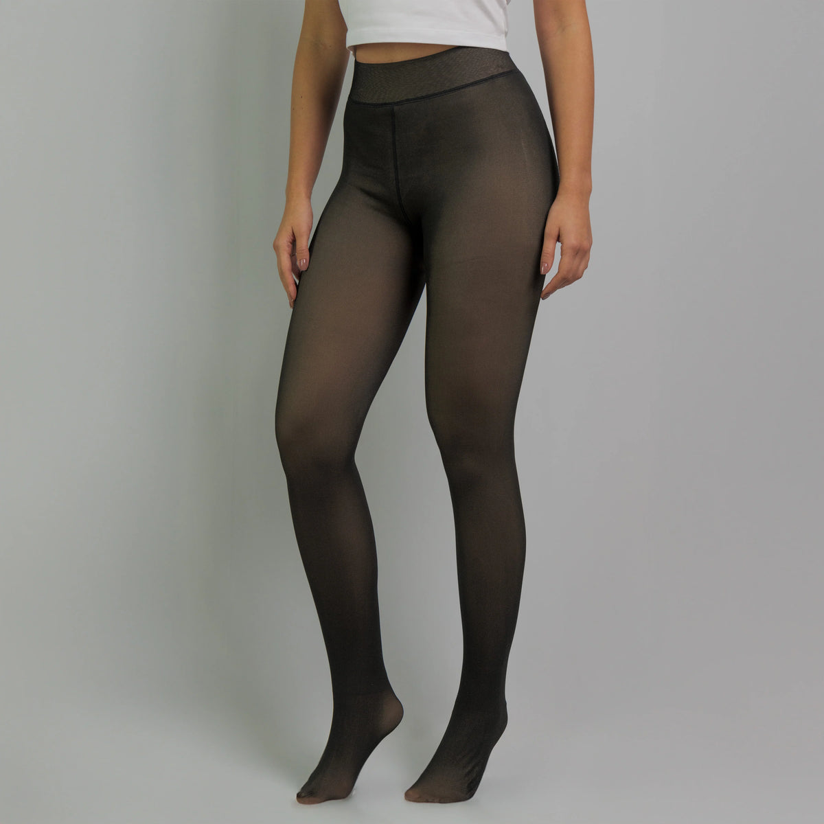 Collant polaire effet transparent